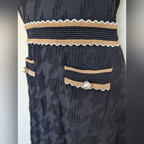 Sandro Black Knit Dress 2 /Medium / US 6 - Picture 8 of 14